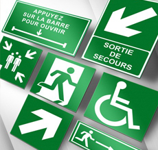 Panneaux de signalisation incendie et pictogramme